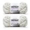 Bernat Crushed Velvet White Yarn - 2 Pack of 300g/10.5oz - Polyester - 5 Bulky - 315 Yards - Knitting/Crochet